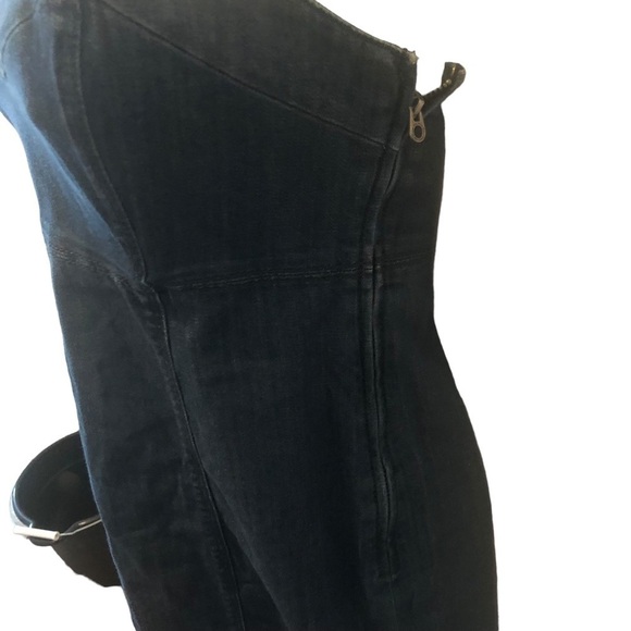 Y2K JUICY COUTURE Denim Strapless Mini Dress Smocked Back Stretch M Bachelorette - Picture 8 of 8